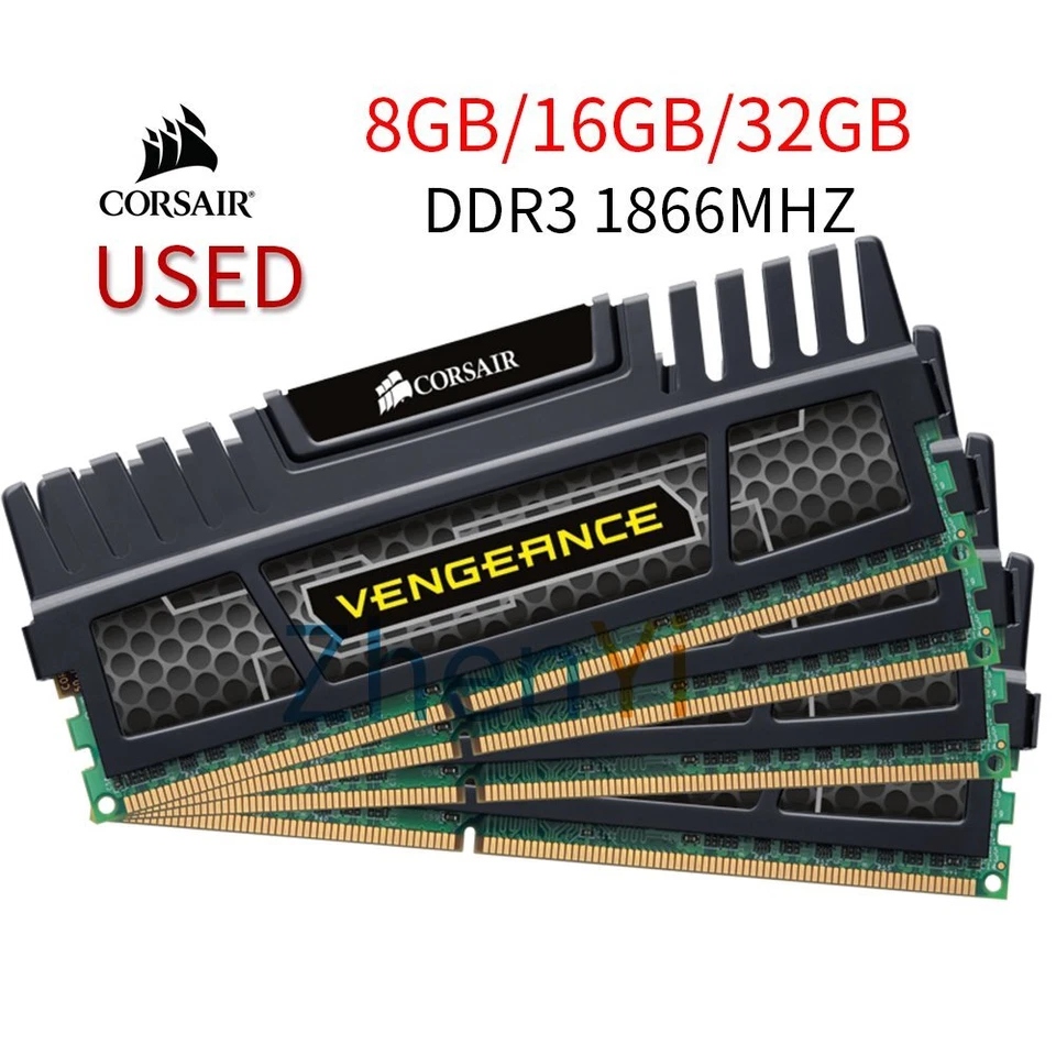 Corsair Vengeance 32GB 16GB 8GB DDR3 1866MHz 1600MHz CL10 Desktop Memory RAM LOT - Image 1 of 4
