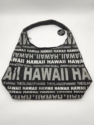 Robin Ruth City Bags Hawaii Canvas Hobo Tote Shoulder Handbag Black Zip - Image 1 of 3