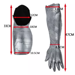 Winter Soldier Bucky Arm Armour Costume Cosplay Civil War Latex Arm Handmade - Picture 1 of 11