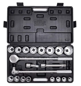 Set di prese di azionamento SAE 3/4" resistenti 21 pezzi resistenti con custodia carica auto - Foto 1 di 5