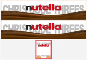 Code 3 selbstklebendes Vinyl Anhänger Aufkleber - Nutella - 1/50 1/76 1/148 1/87 1/64 - Bild 1 von 1