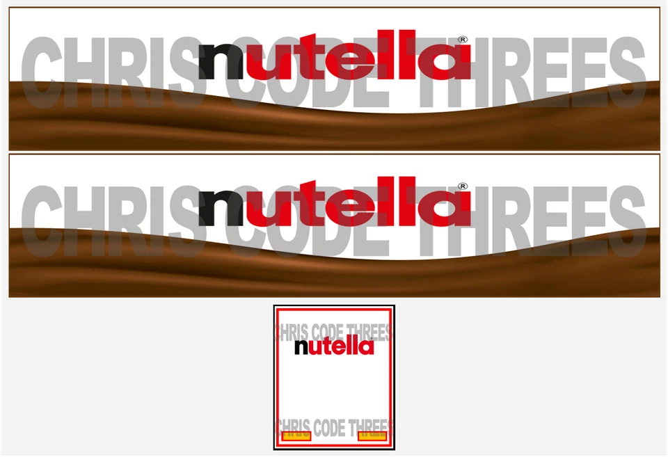 Code 3 Adhesive Vinyl Trailer Decal - Nutella - 1/50 1/76 1/148 1/87 1/64 - Image 1 of 1
