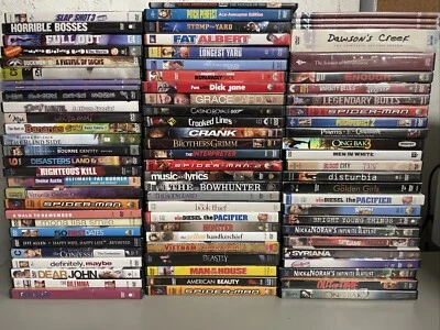 Lot of 80 Movie DVD Discs ~ Action Adventure Drama - Image 1 of 4
