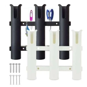 3 Tube Kunststoff Boot Angelrutenhalter abnehmbar Boot Marine Tube Rutenhalter - Bild 1 von 14