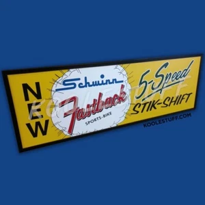 Schwinn STINGRAY FASTBACK Fahrrad Großhändler 1968 Banner/Poster - Bild 1 von 4