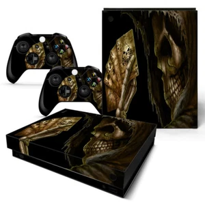 XBOX ONE X Skin Design Foils Aufkleber Schutzfolie Set - Poker Skull Motiv - Bild 1 von 1