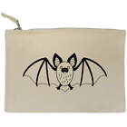 'Bat' Canvas Clutch Bag / Accessory Case (CL00016346)