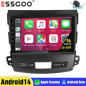 For Mitsubishi Outlander 2006-2012 Android 14 Car Stereo WIFI Carplay GPS BT+AHD - Picture 1 of 14