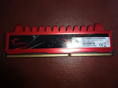 G.Skill Ripjaws F3-10666CL9T2-24GBRL Ram DDR3-1333 4GB - Image 1 of 2