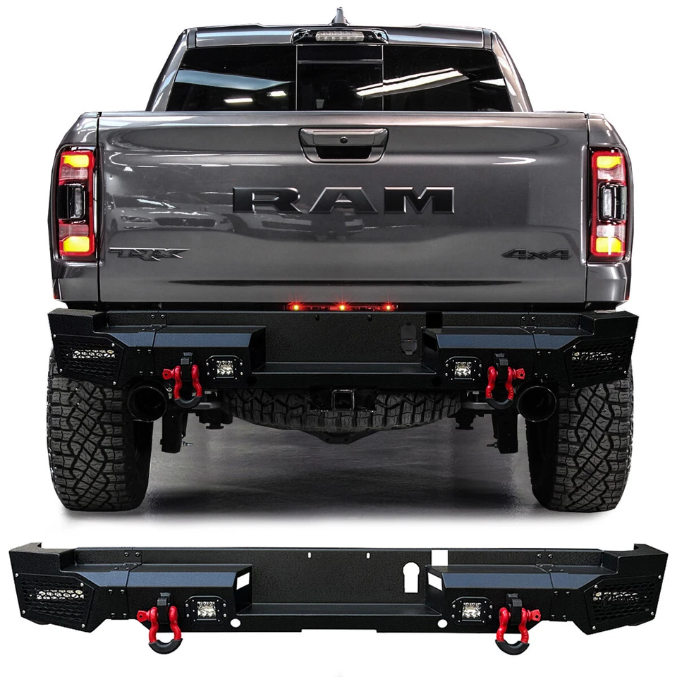 Rear Bumper with LED lights and D-Ring For 2021-2022-2023 Dodge Ram 1500 TRX Foto 1 de 4