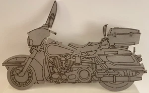 Harley-Davidson Electra Glide incisione laser acciaio inox ritaglio memorabilia - Foto 1 di 8