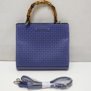 Dana Buchman Purse Blue With Faux Bone Cane Handle NWOT - Picture 1 of 12
