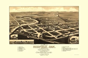 Vista panorámica histórica - Redfield South Dakota - Rising 1883 - 23 x 34,50 - Imagen 1 de 20