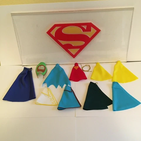 Custom Kenner Super Powers Capes Batman Superman Robin Shazam Fate Martian Lasso Cover