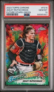 2023 Topps Chrome Adley Rutschman RC Future Stars Green /99 PSA 10 Gem Mint - Picture 1 of 2
