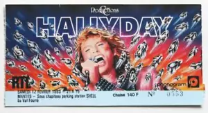 JOHNNY HALLYDAY Ticket Ticket Konzert FRANKREICH Mantes 12.02.1983 Selten! - Bild 1 von 1