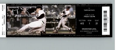 Tampa Bay Rays vs New York Yankees 6/15/2018 Full Ticket - Jacoby Ellsbury - Изображение 1 из 2