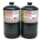 Coleman Propane Cylinder 2 Pack 16 oz 1lb Camping Gas Grill BBQ Heater Made USA