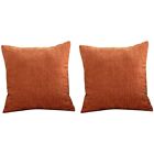 Burnt Orange Pillow Covers 18X18 Inch Set of 2 Modern Farmhouse Rustic Deco F4R6