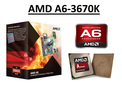 AMD A6-3670K Quad Core Processor 2.7 GHz, Socket FM1, 100W CPU  - Image 1 of 4