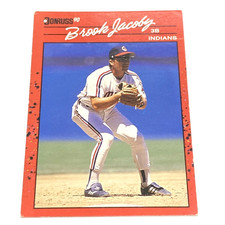 1990 Donruss Baseball Card #83 Brook Jacoby Cleveland Indians