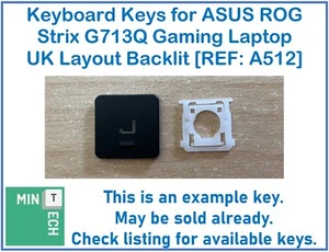 Keyboard Replacement Keys for ASUS ROG Strix G713Q Gaming Laptops UK Backlit - Picture 1 of 12