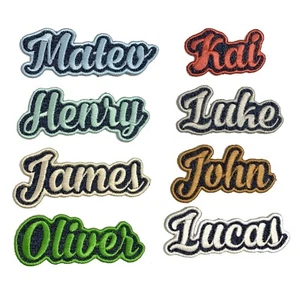 Custom Your Name Personalized Tag Embroidered Iron-on Patch DIY Applique Biker - Picture 1 of 9