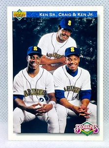 KEN GRIFFEY JR - 1992 Upper Deck #85 - BLOODLINES - SEATTLE MARINERS - Bild 1 von 2