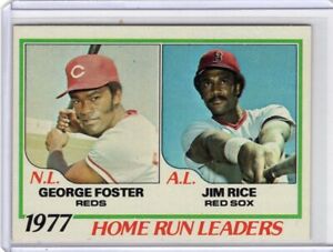 1978 Topps Home Run Leaders George Foster/Jim Rice