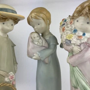 KINKA Porcelain Figurine Set by Enesco, Vintage 1988 Raecath w/ Box Lot of 3 - Bild 1 von 12