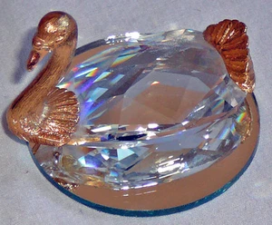 Crystal Swan by Butler England,1980s vintage - Picture 1 of 1