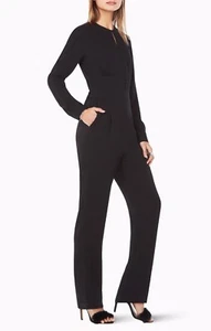 NEW BCBG MAXAZRIA SCHYLER LONG-SLEEVE BOTTON-DOWN JUMPSUIT LMQ9C974/L493A SZ XXS - Bild 1 von 3