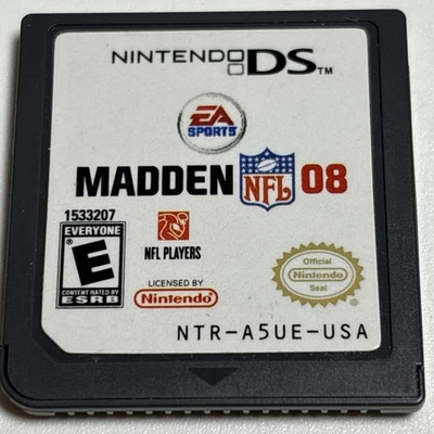 Madden NFL 08(任天堂 DS,2007 年)- 仅卡带,已测试并可用 — 第 1/3 张图片