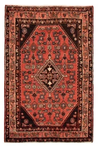 Traditional Vintage Hand-Knotted Oriental Carpet 3'6" x 5'4" Wool Area Rug - Picture 1 of 9