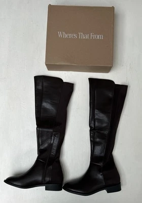 Where's That From Ladies 'Diem' Over the Knee Dark Brown Boots UK Size 6 BNIB - Image 1 of 4