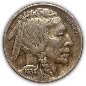1934-D Buffalo Nickel Extremely Fine XF Coin #24435 - Picture 1 of 3