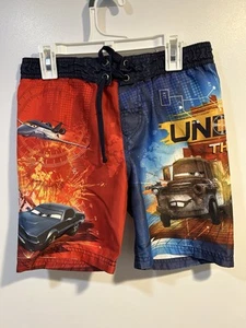 Disney Boys Cars Lightening McQueen Swim Trunks Size 6 - Picture 1 of 3