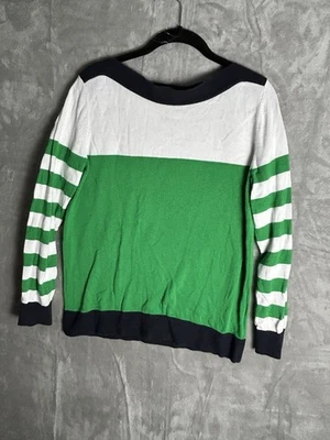 Top Suéter Mujer MICHAEL KORS, Manga Larga, Verde Blanco Rayas M Foto 1 de 4