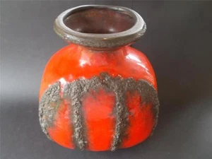 West German Vase FAT LAVA VASE 1960s Mid Century Modern 60s Retro West Germany - Picture 1 of 3