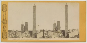 Stereoanlage 1870-80 Carlo Naya. Bologna. Bologna. Türme Asinelli und Garisenda. - Bild 1 von 1