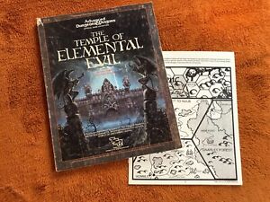 tsr d&d ad&d module 1985 the temple of elemental evil T1-4 dungeons and dragons!