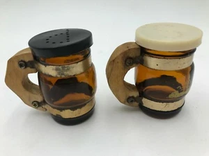 2,5" Vintage Glas Becher Kanne Eisenbahn Zug Salz Pfefferstreuer Küche Schaffner F - Bild 1 von 9