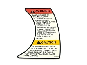1998-1999 Polaris 7077810 OEM Personal Watercraft Decal, Refuel Warning - Picture 1 of 1