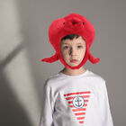 Octopus Hat Adjustable Stuffed Cap Funny Party Headwear for Kids & Adults Red