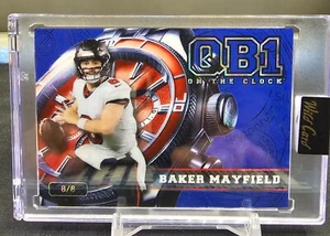 2024 Wild Card QB1 On The Clock Baker Mayfield Blue/Red 8/8 OCW-BL-BM1 - Picture 1 of 2