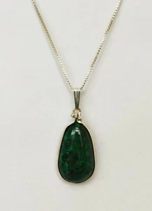 Pretty Eilat stone Israel & silver pendant 925 & necklace ! Gift Jewelry & Love - Picture 1 of 1