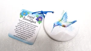 NUEVO Colibrí Porcelana Colgante Adorno Leyenda del Colibrí 3.25" - Imagen 1 de 4