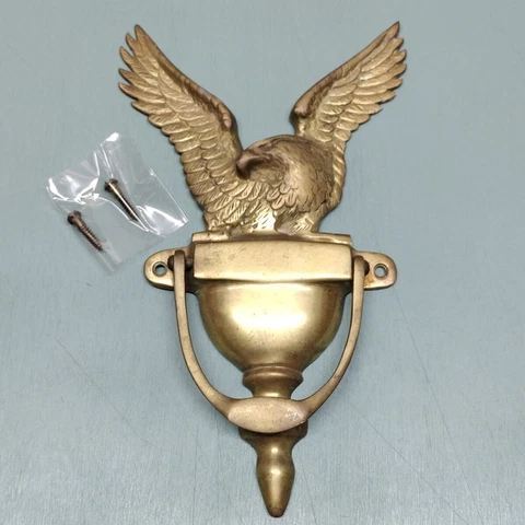 Vintage Brass 3D Eagle Door Knocker ~ Made in Japan Cover