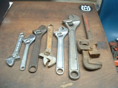 6 LLAVES AJUSTABLES, 12" K-D USA, 8" S-K USA, 6" Y UNA LLAVE DE TUBO STILLSON Foto 1 de 4