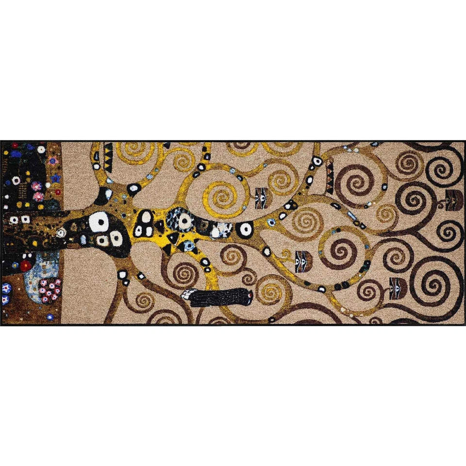 Salonloewe Fußmatte waschbar Ethno Impressions Klimt Lebensbaum 75x190 cm - Bild 1 von 1